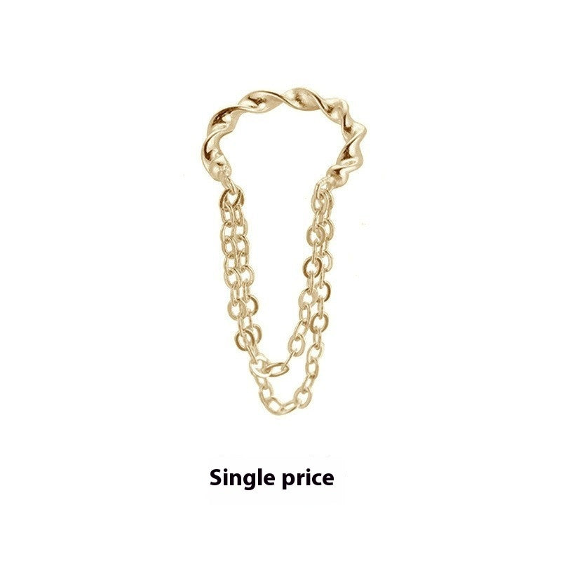 Sweet Art Handmade Double-layered Tassel Twist Ear Clip