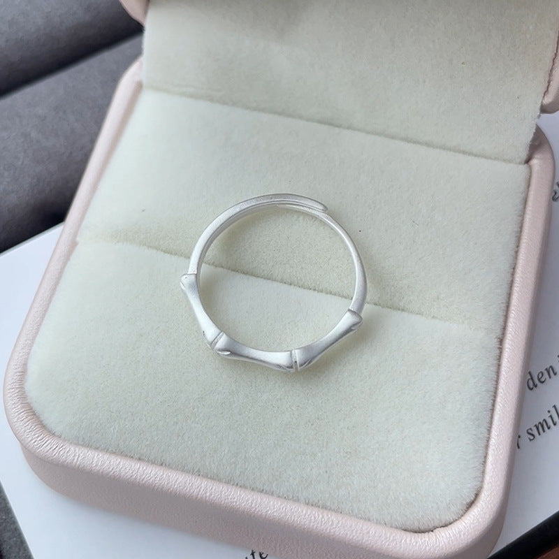 Bamboo Ring Women's Simple Niche Design Opening