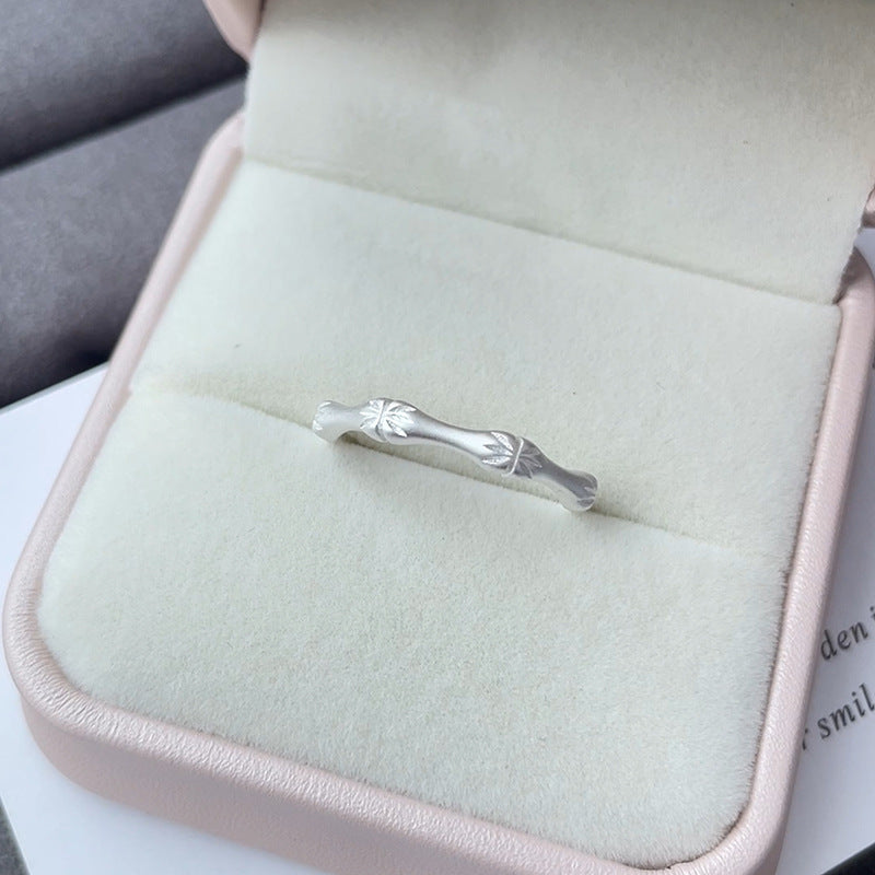 Bamboo Ring Women's Simple Niche Design Opening