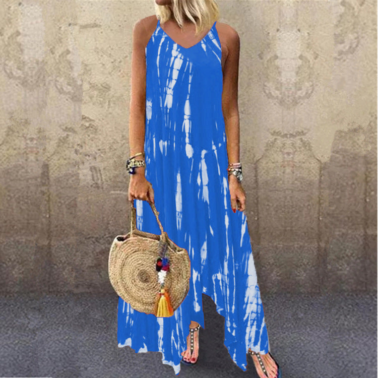 Irregular Tie-dye Pocket Dress