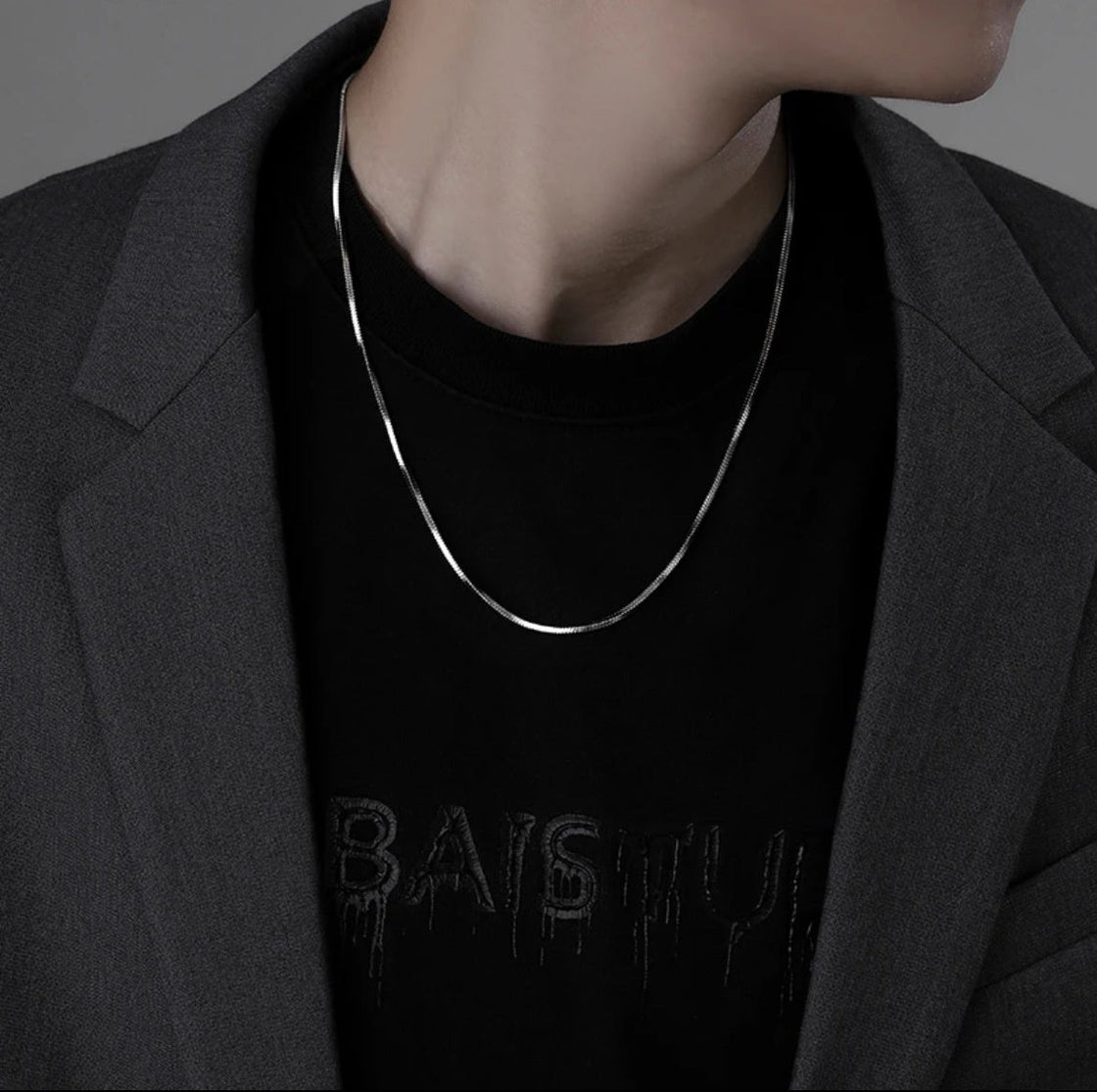 Titanium Steel Snake Chain Necklace Light Luxury Minority Sense